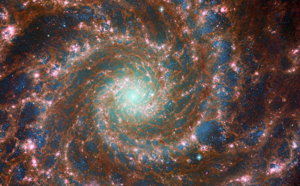 La Galaxie Fantôme à travers le spectre - James Webb Space Telescope (NASA)