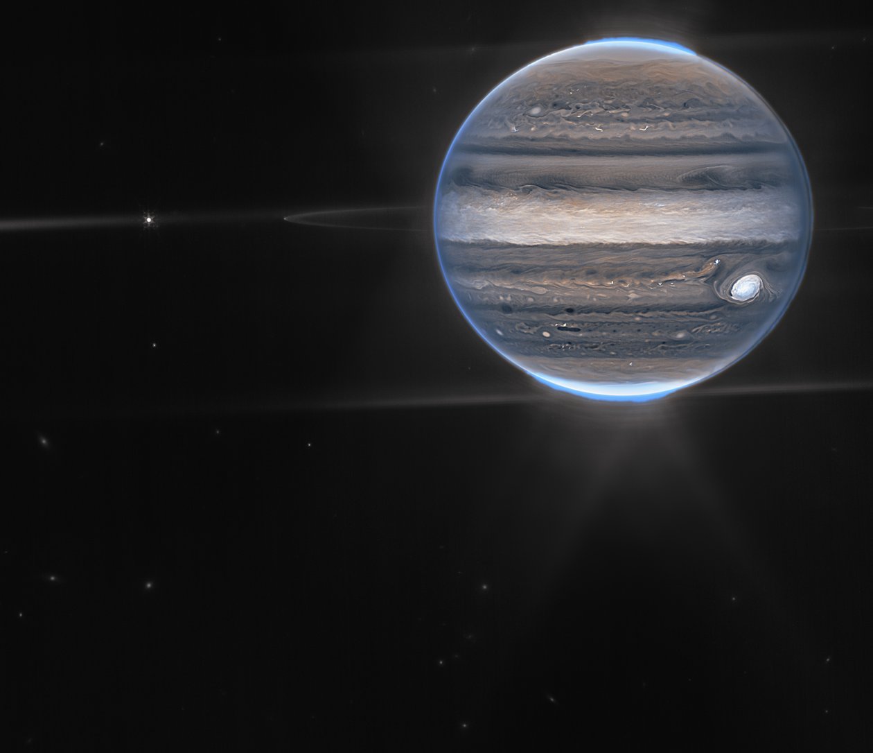 Les images de Jupiter par Webb montrent des aurores et des brumes - James Webb Space Telescope (NASA)