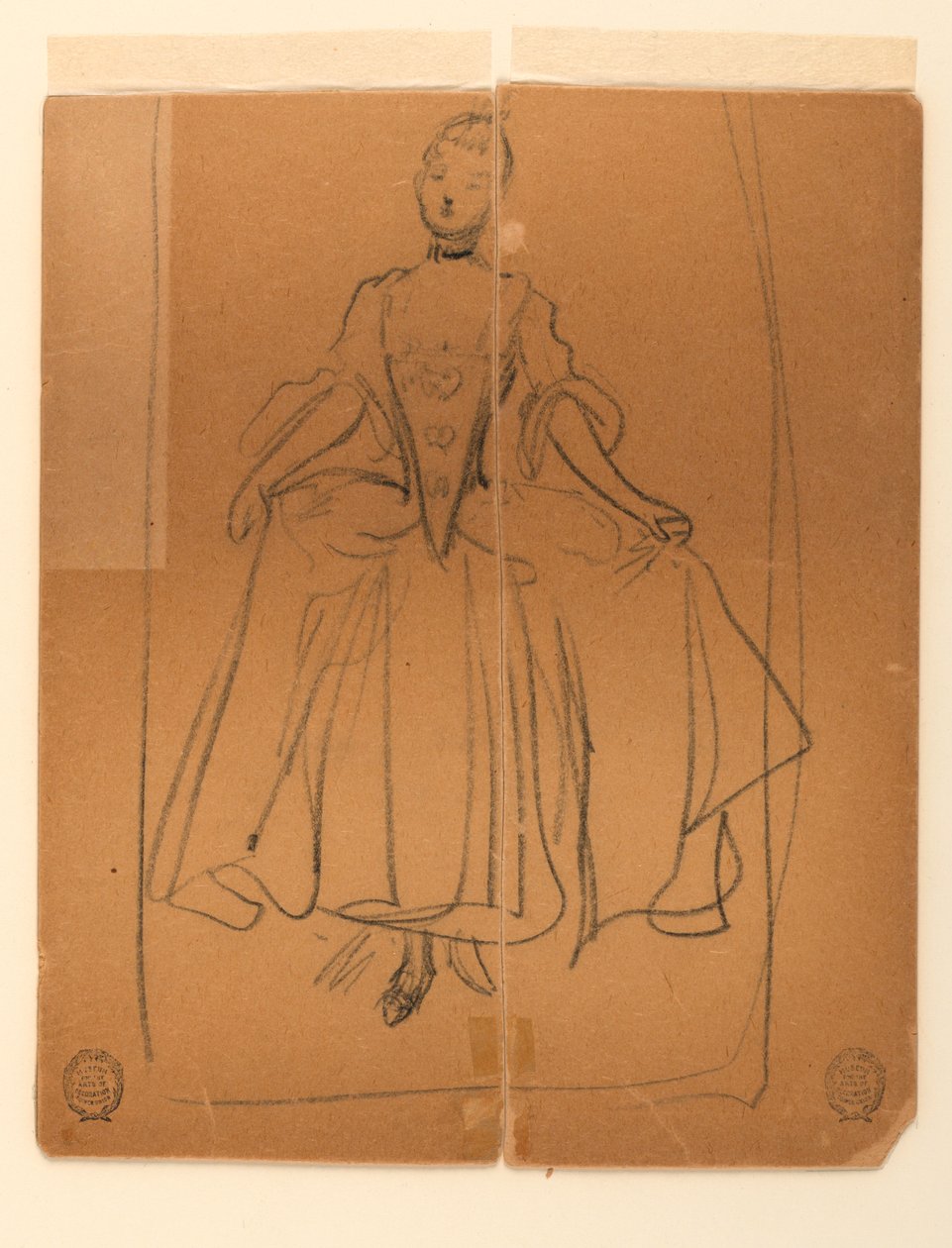 Croquis de Femme en Costume d