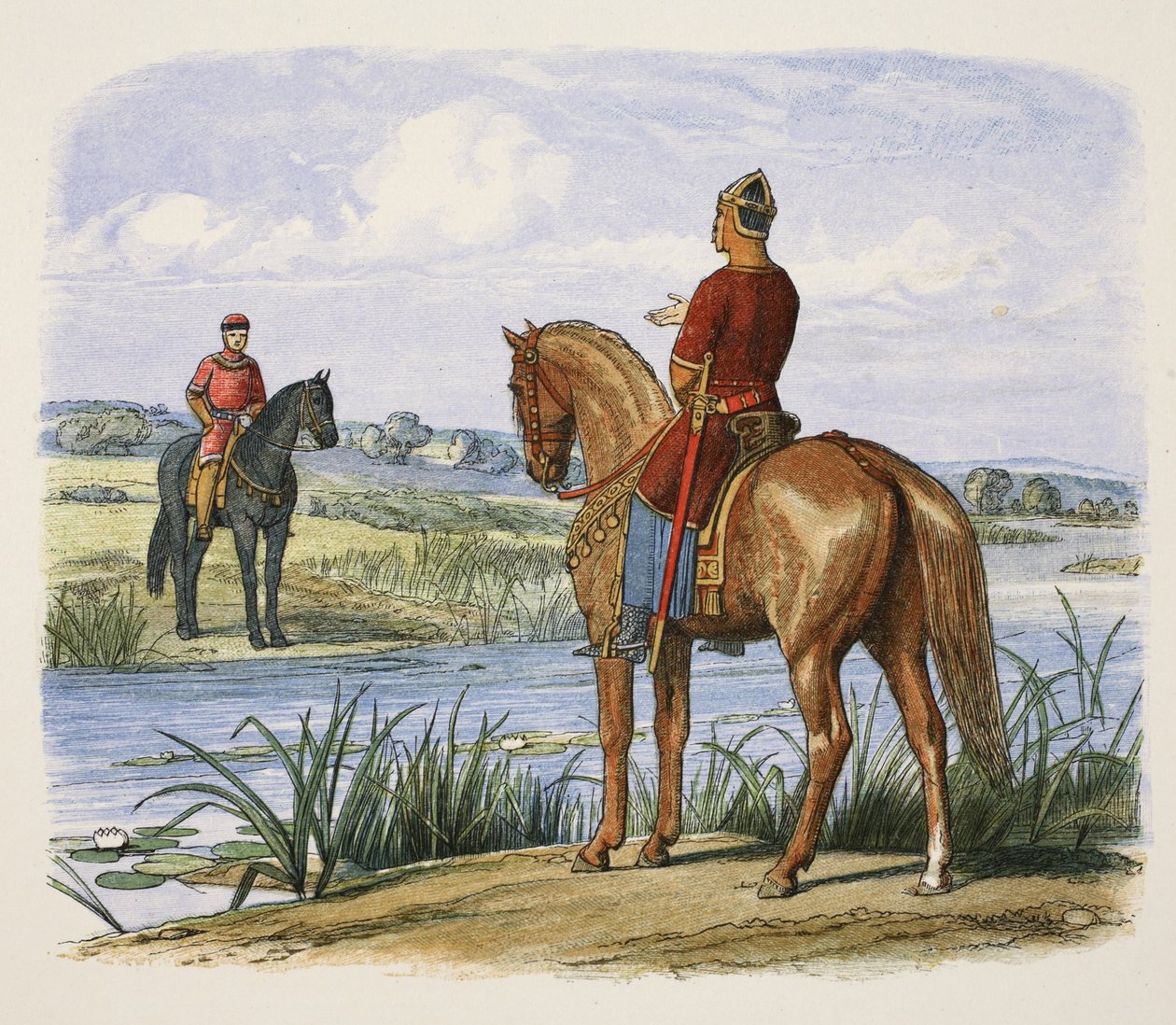 Henri et Étienne se concertent à travers la Tamise, de 
