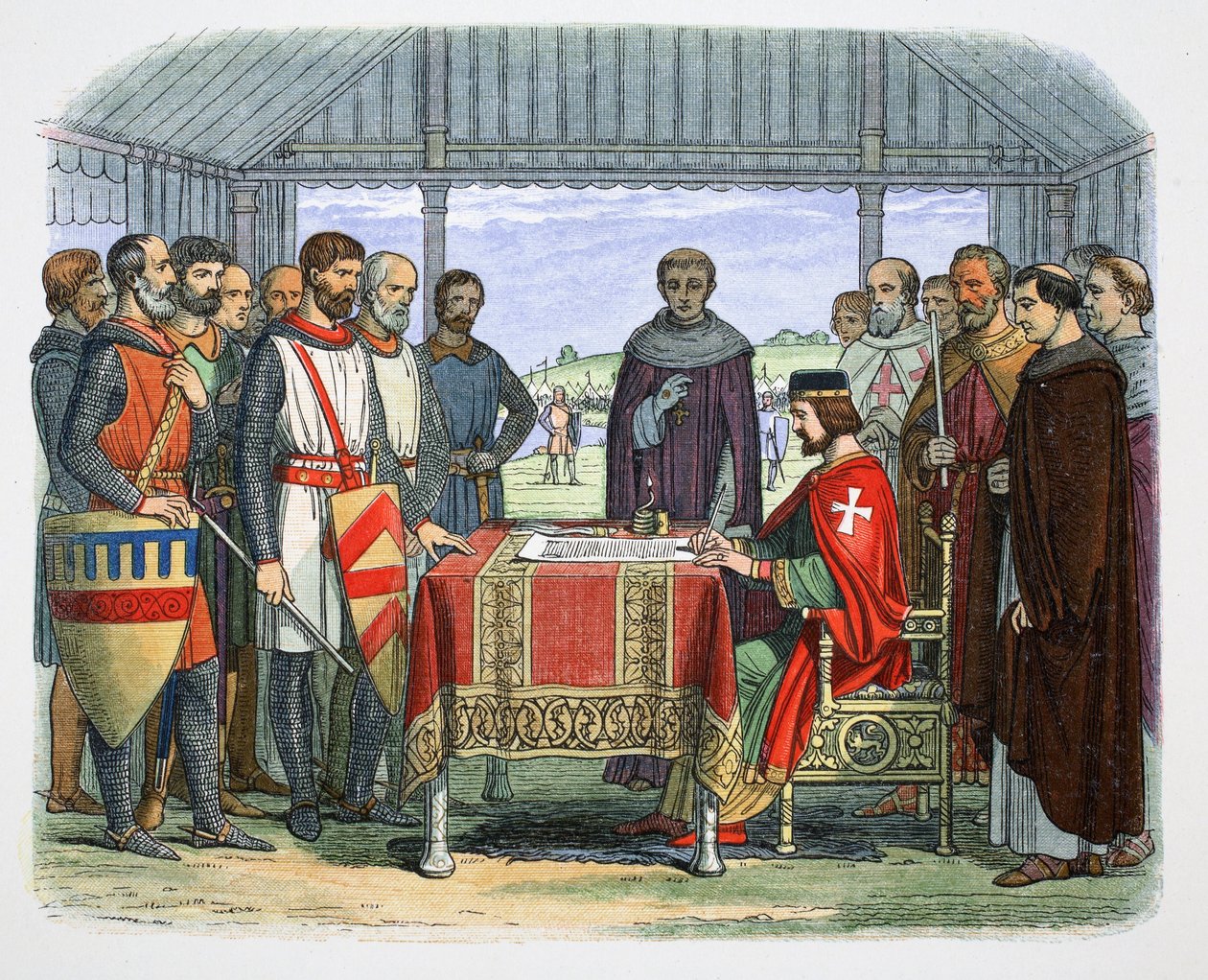 Le roi Jean signe la Grande Charte, Runnymede, Surrey, 1215, 1864 - James William Edmund Doyle