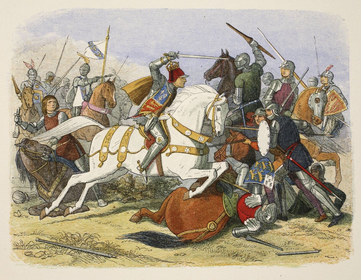 Richard III à la bataille de Bosworth, 22 août 1485, de 