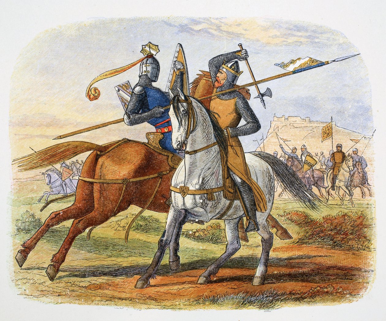 Robert le Bruce tue Sir Henry Bohun, Bataille de Bannockburn, Écosse - James William Edmund Doyle