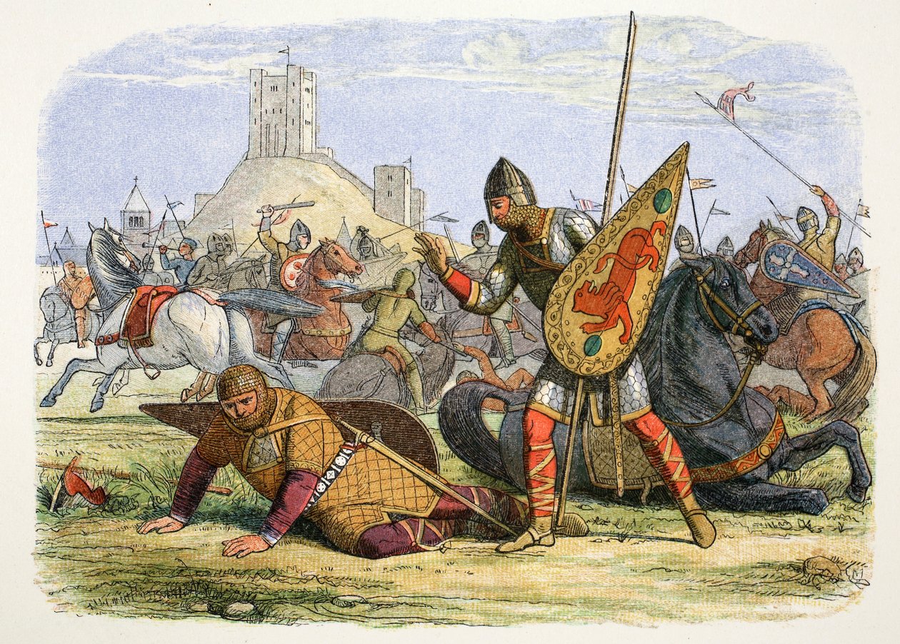 Robert blessant son père, le roi Guillaume Ier, Normandie, 1079, 1864 - James William Edmund Doyle