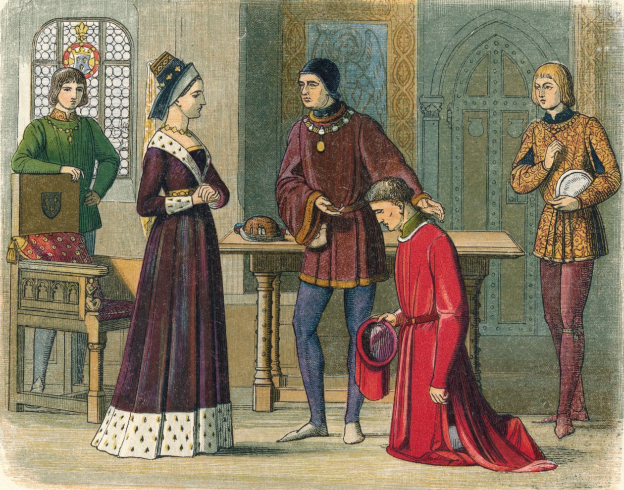 Le comte de Warwick se soumet à la reine Marguerite, 1470 - James William Edmund Doyle