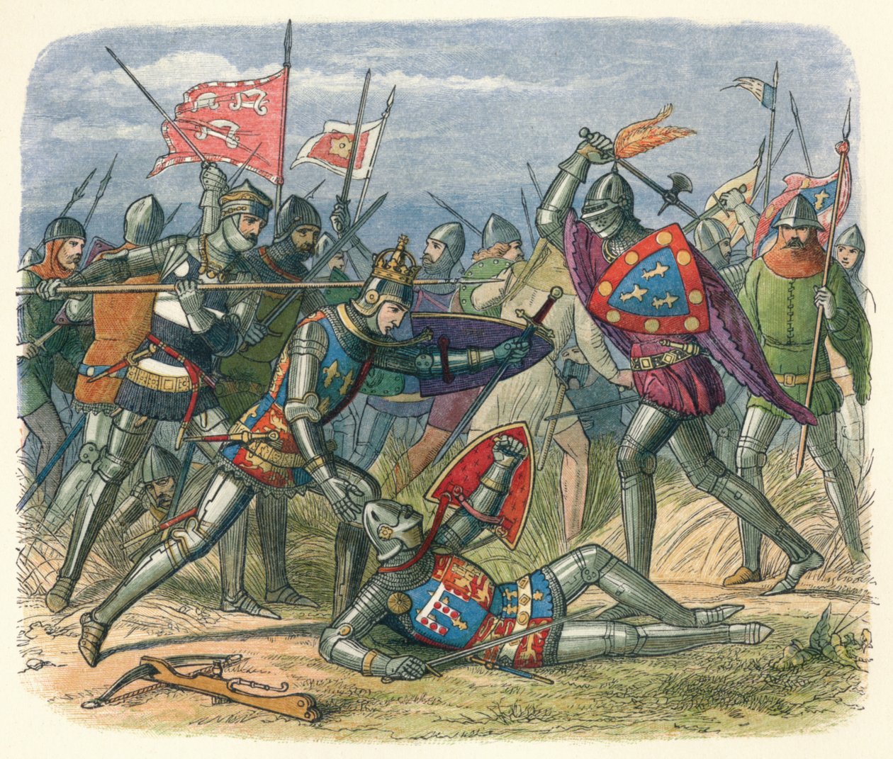 Le roi attaqué par le duc d