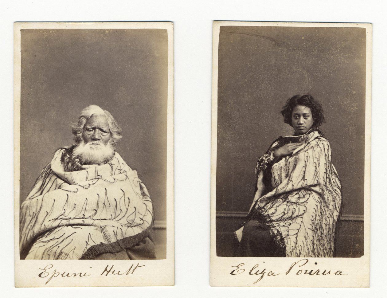 Epuni Hutt et Eliza Porirua, vers 1865 - James Wrigglesworth