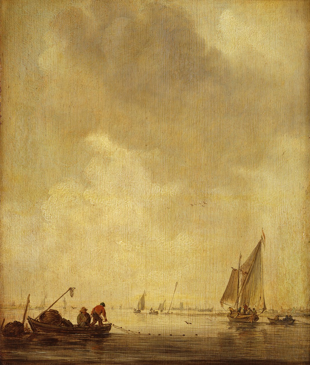 Scène de rivière, avec des pêcheurs posant un filet, 1638 - Jan Josephsz van Goyen