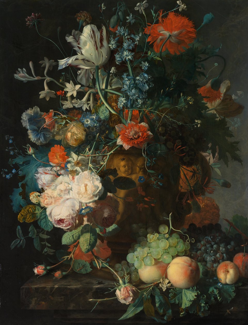 Nature morte avec fleurs et fruits - Jan van Huysum