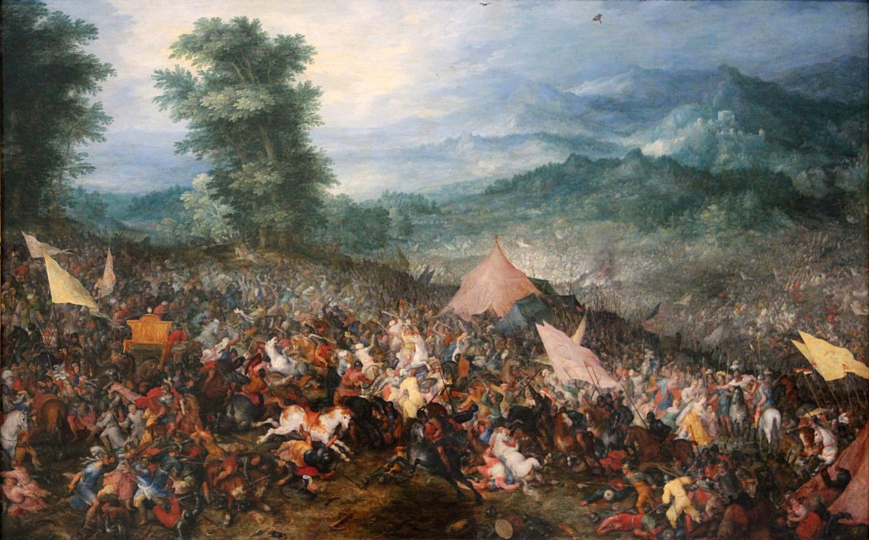 La bataille de Gaugamela le 1er octobre 1602 - Jan the Elder Brueghel