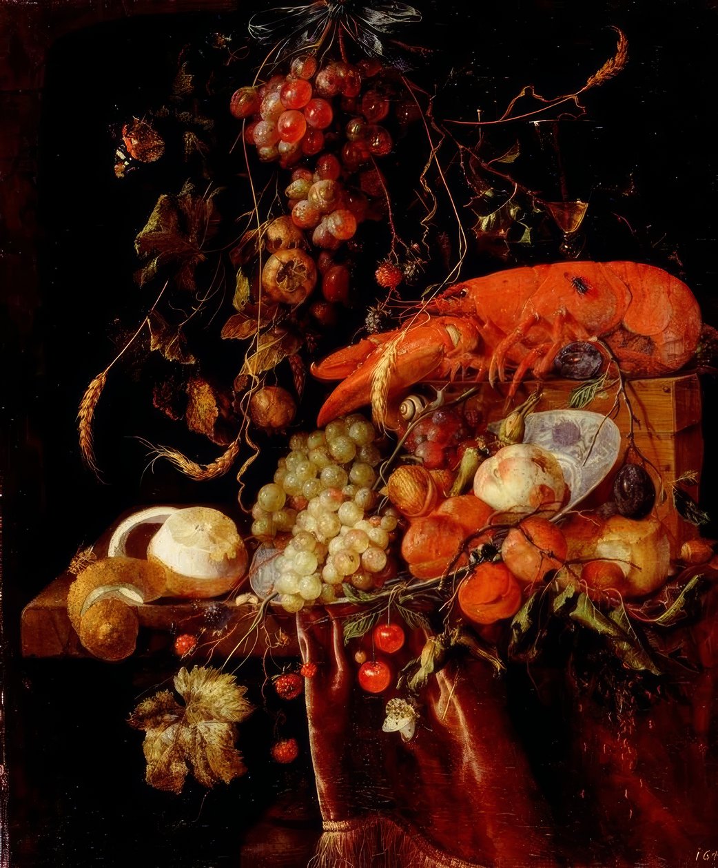Tableau Toile Jan Davidsz De Heem - Nature Morte Avec Verre Et Huîtres - Neuf Prêt à Accrocher