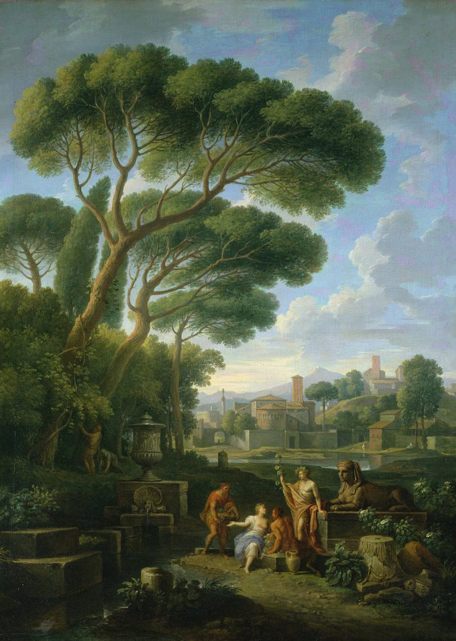 Figures dans un paysage romain - Jan Frans van Bloemen
