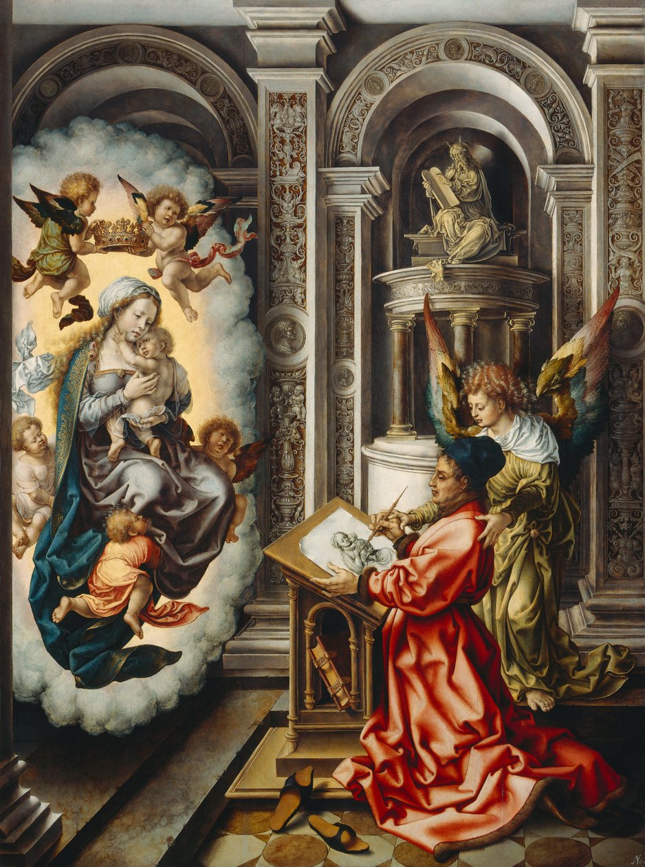 Saint Luc peignant la Madone - Jan Gossaert