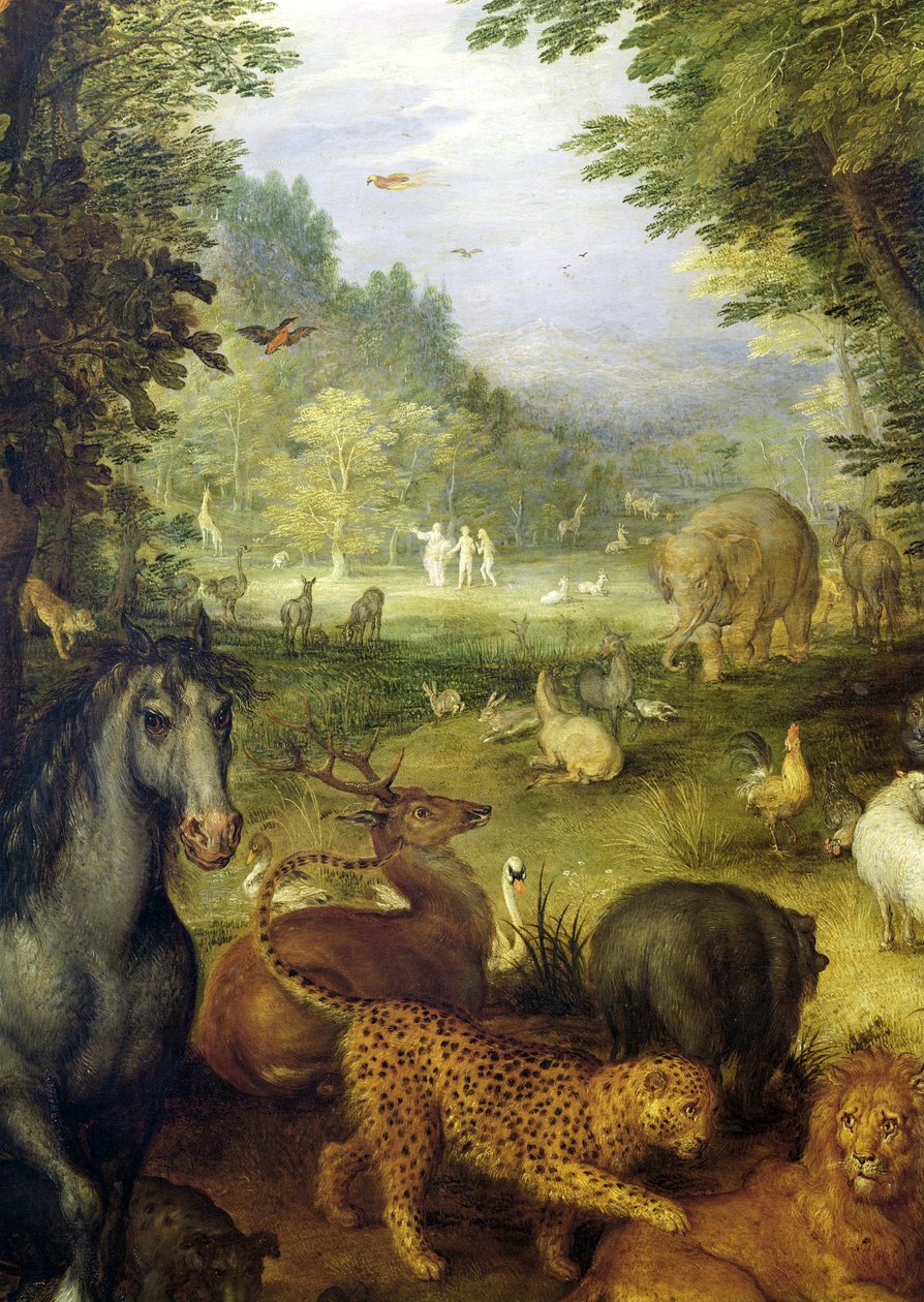 La Terre, ou Le Paradis terrestre, détail des animaux, 1607-08 - Jan the Elder Brueghel