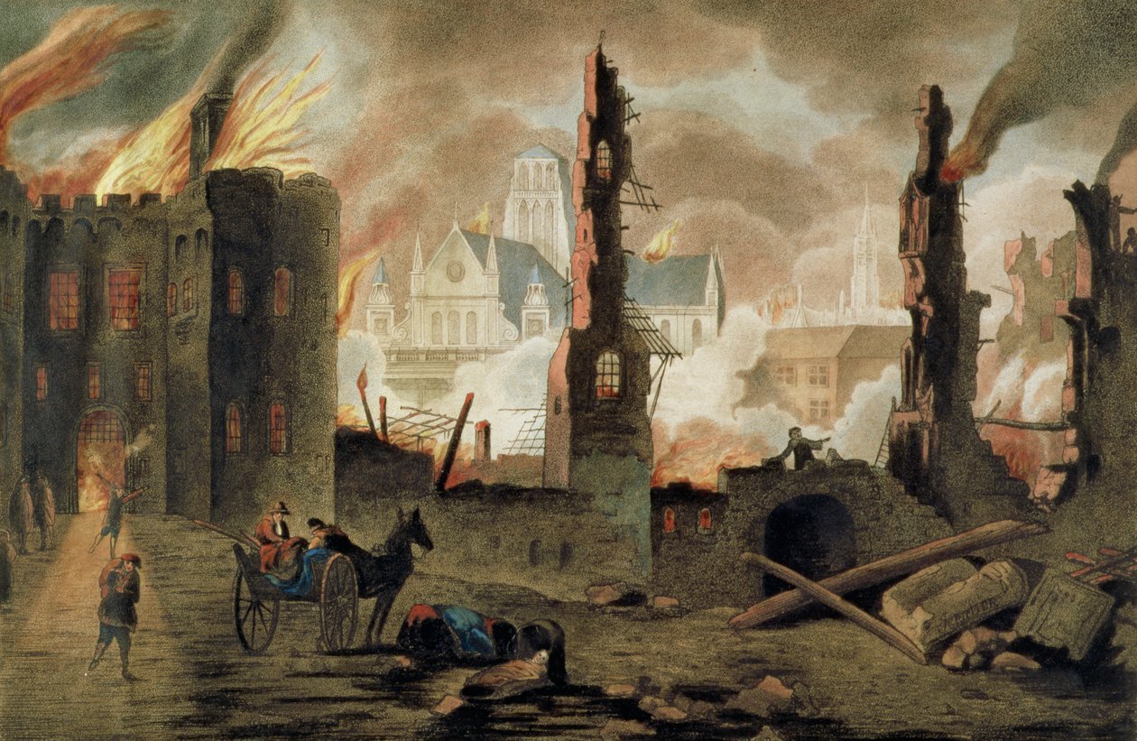 Le grand incendie de Londres en 1666 | Jan the Elder Griffier