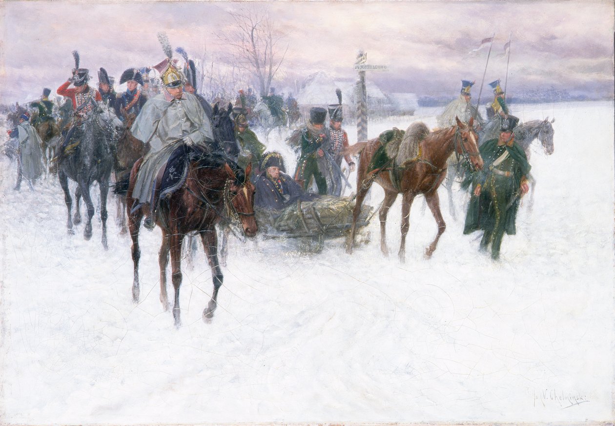 Les Troupes de Napoléon en Retraite de Moscou, 1888-89 - Jan van Chelminski