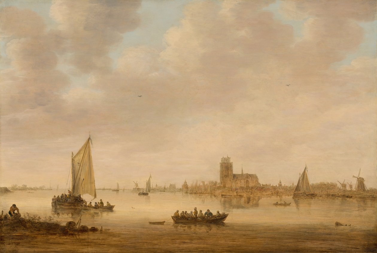 Vue de Dordrecht depuis le Dordtse Kil - Jan Josephsz van Goyen