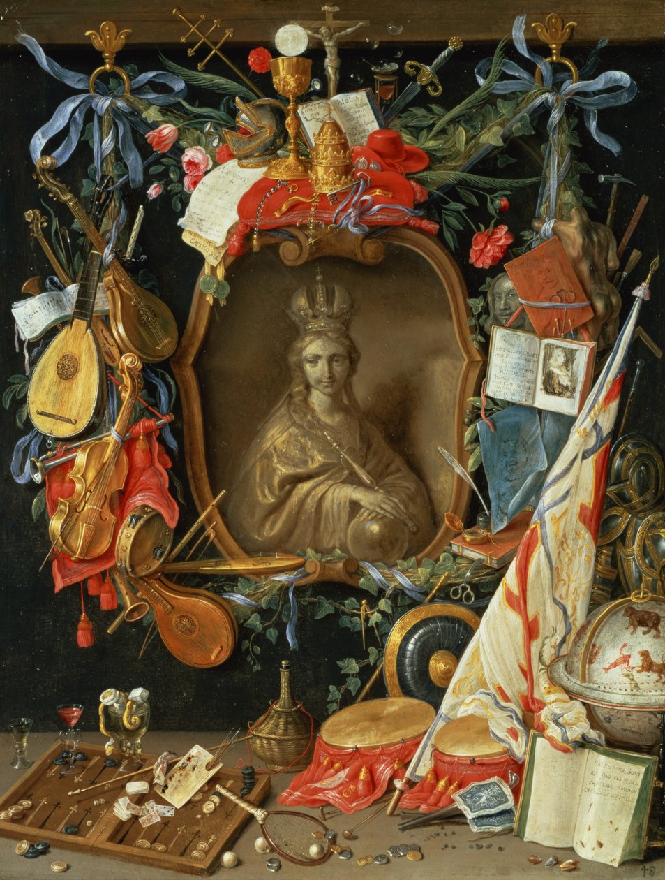 Ecclesia entourée de symboles de vanité - Jan van Kessel the Elder
