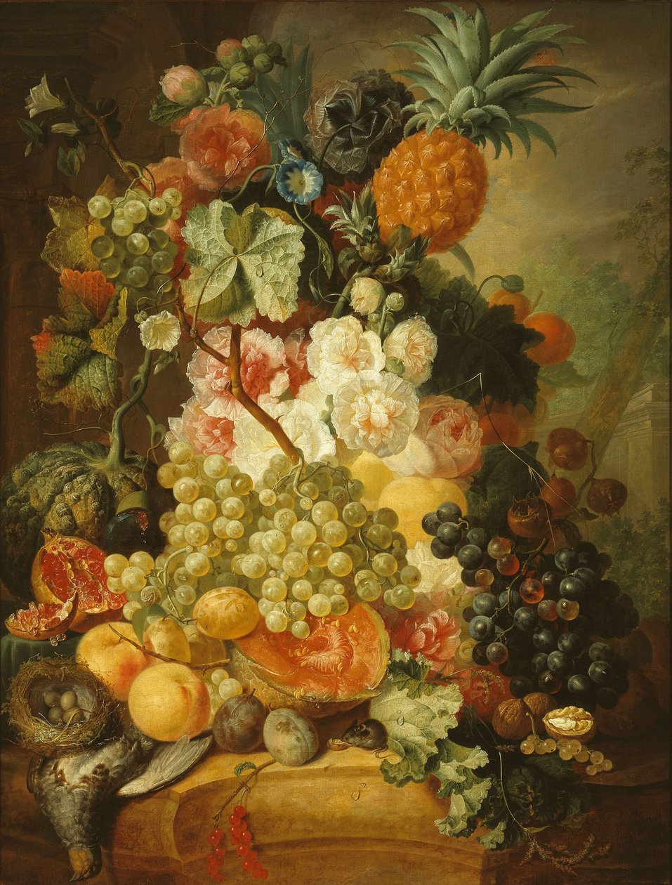 Nature morte avec fleurs et fruits - Jan van Os
