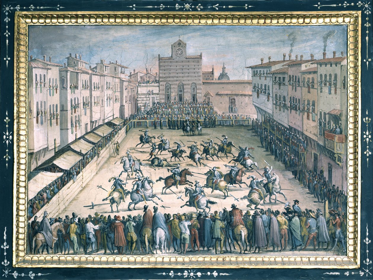 Joute équestre sur la Piazza Santa Croce - Jan van der Straet