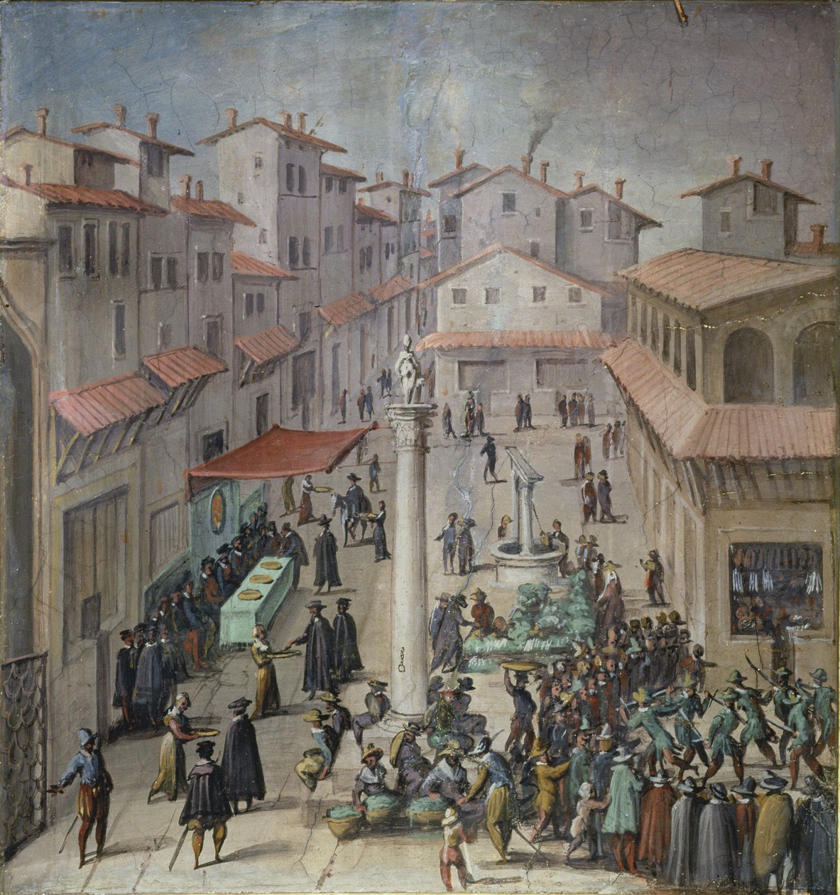 Piazza del Mercato Vecchio, Florence, 1555 - Jan van der Straet