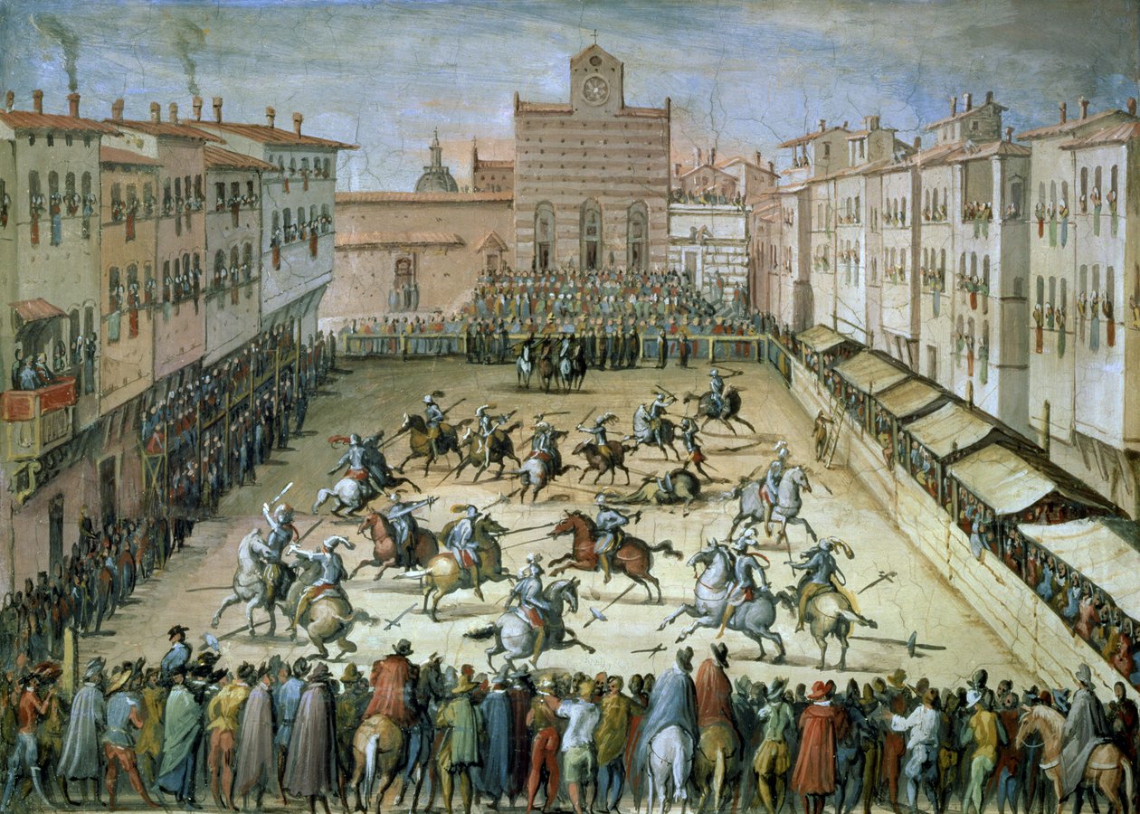 Le Tournoi sur la Piazza Santa Croce, Florence, 1555 - Jan van der Straet