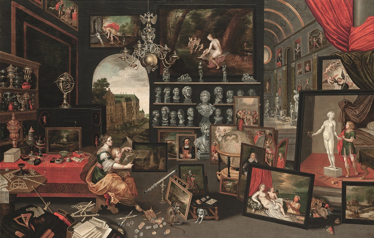 Allégorie de la vue (huile sur toile) - Jan (follower of) Brueghel