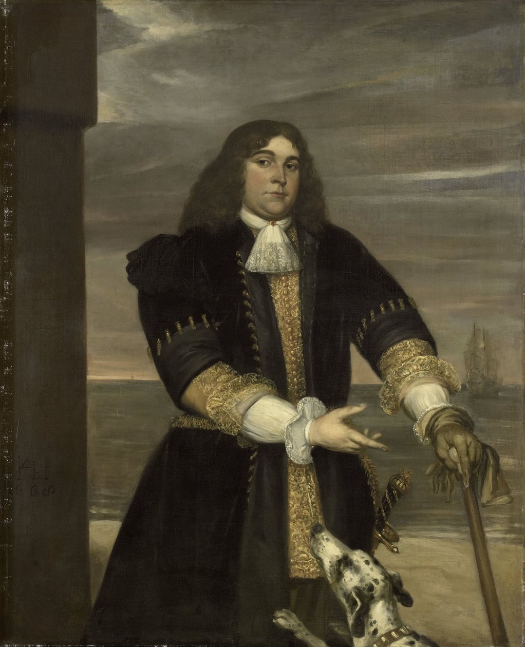 Jan van Gelder (1647-73), capitaine de marine, beau-fils de Michiel Adriaensz de Ruyter - Jan Andrea Lievens