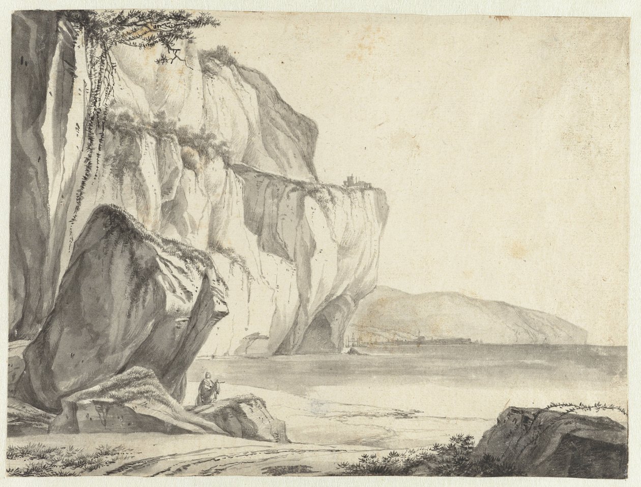 Paysage côtier avec des rochers émergeant de l