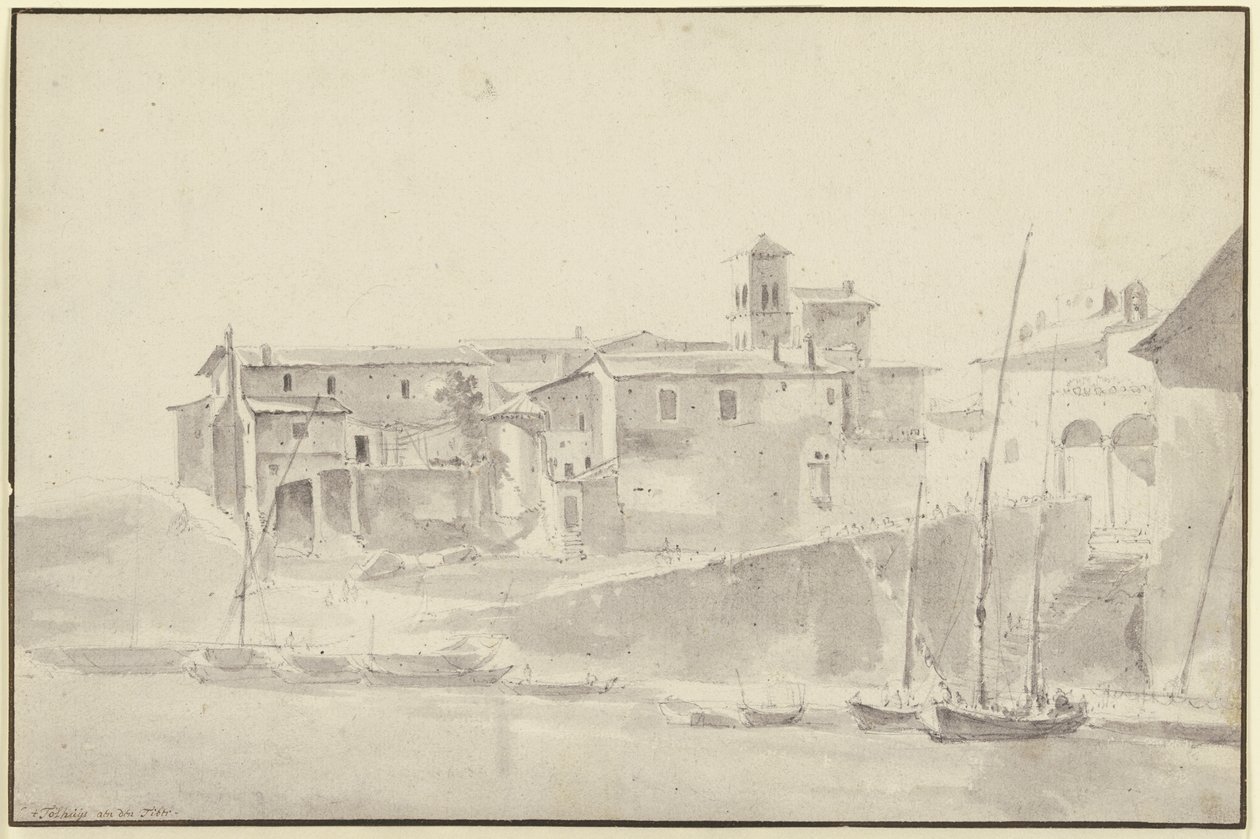 Le poste de péage sur le Tibre - Jan Asselijn