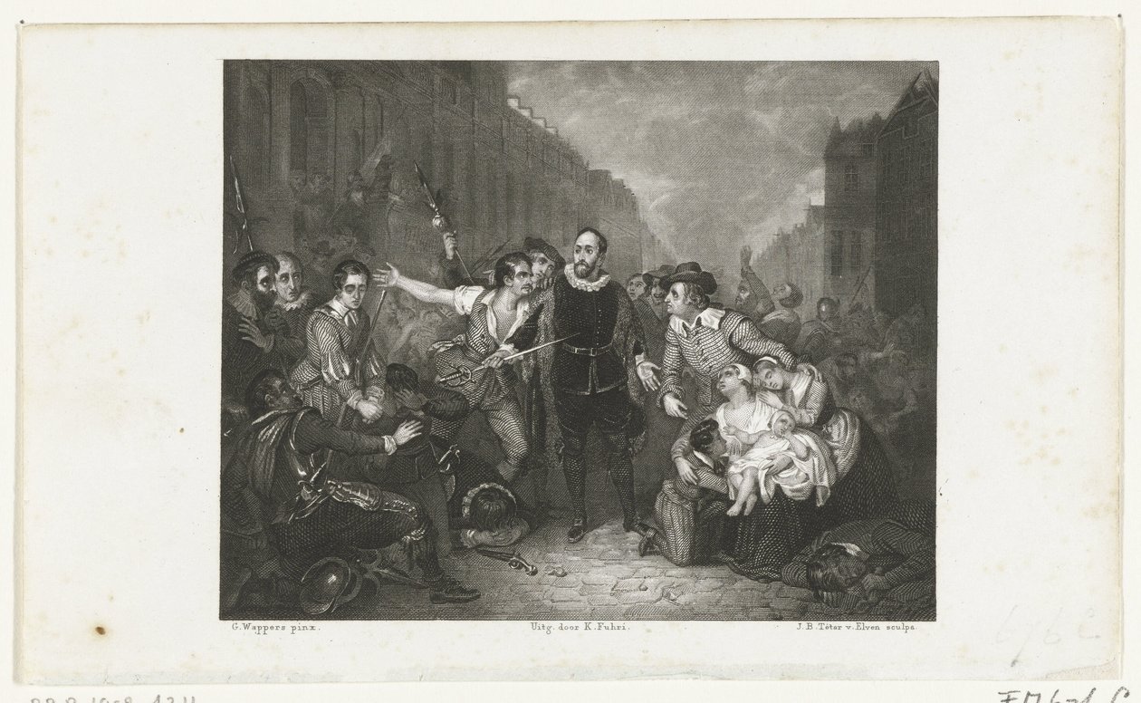 Le sacrifice de soi du maire Pieter van der Werff, 1574 - Jan Baptist Tetar van Elven