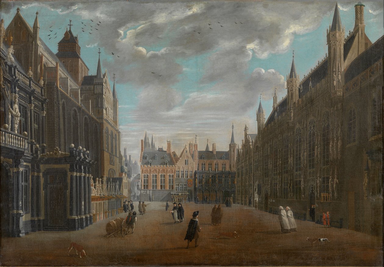 Place du Bourg à Bruges - Jan Baptist van Meunincxhove