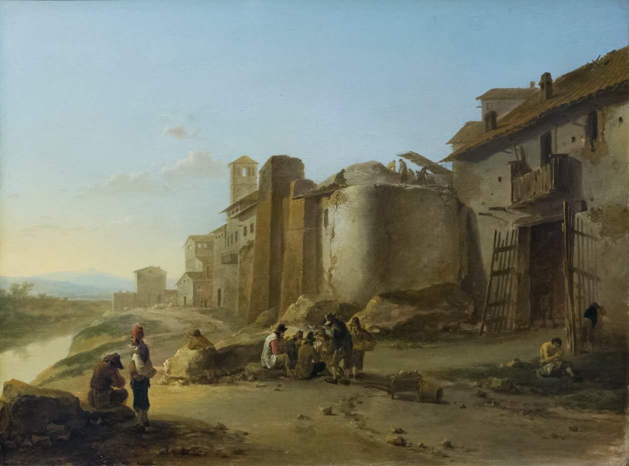 Vue du Tibre, près de la ripa bianca, 1641 - Jan Both