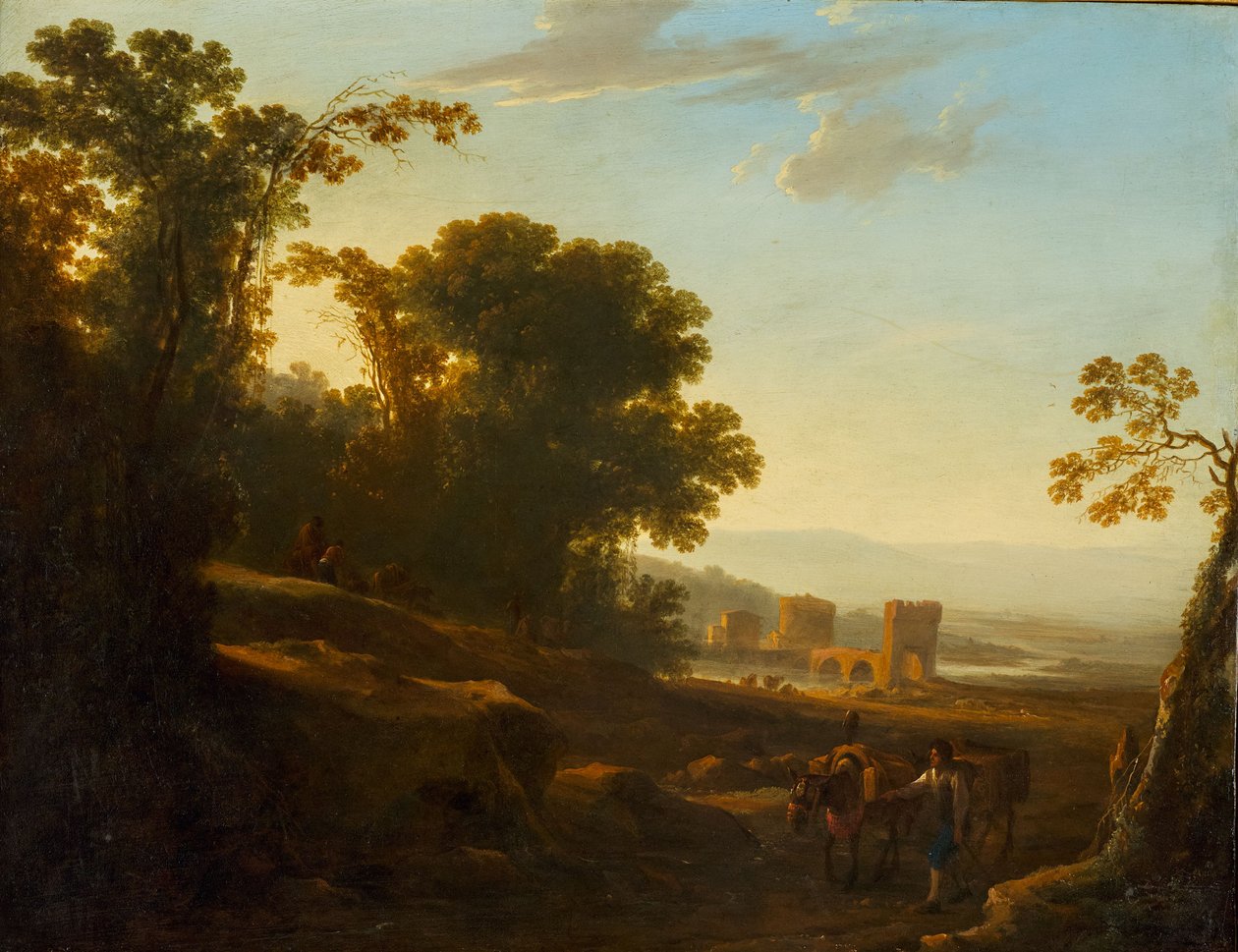 Paysage avec le Ponte Lucano et le tombeau des Plautii - Jan Both