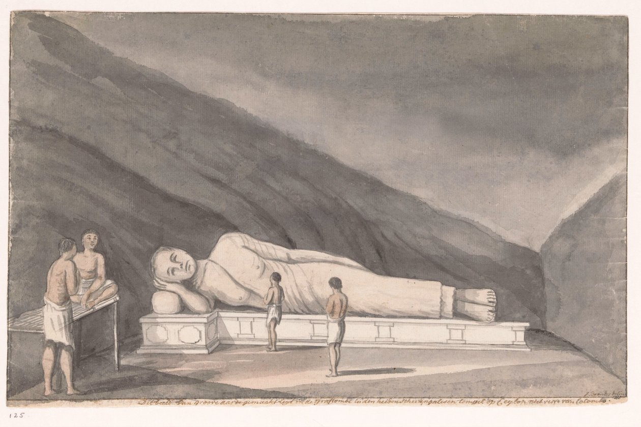 Mont Adam (Mulkirigala), Bouddha couché - Jan Brandes (signed by artist)