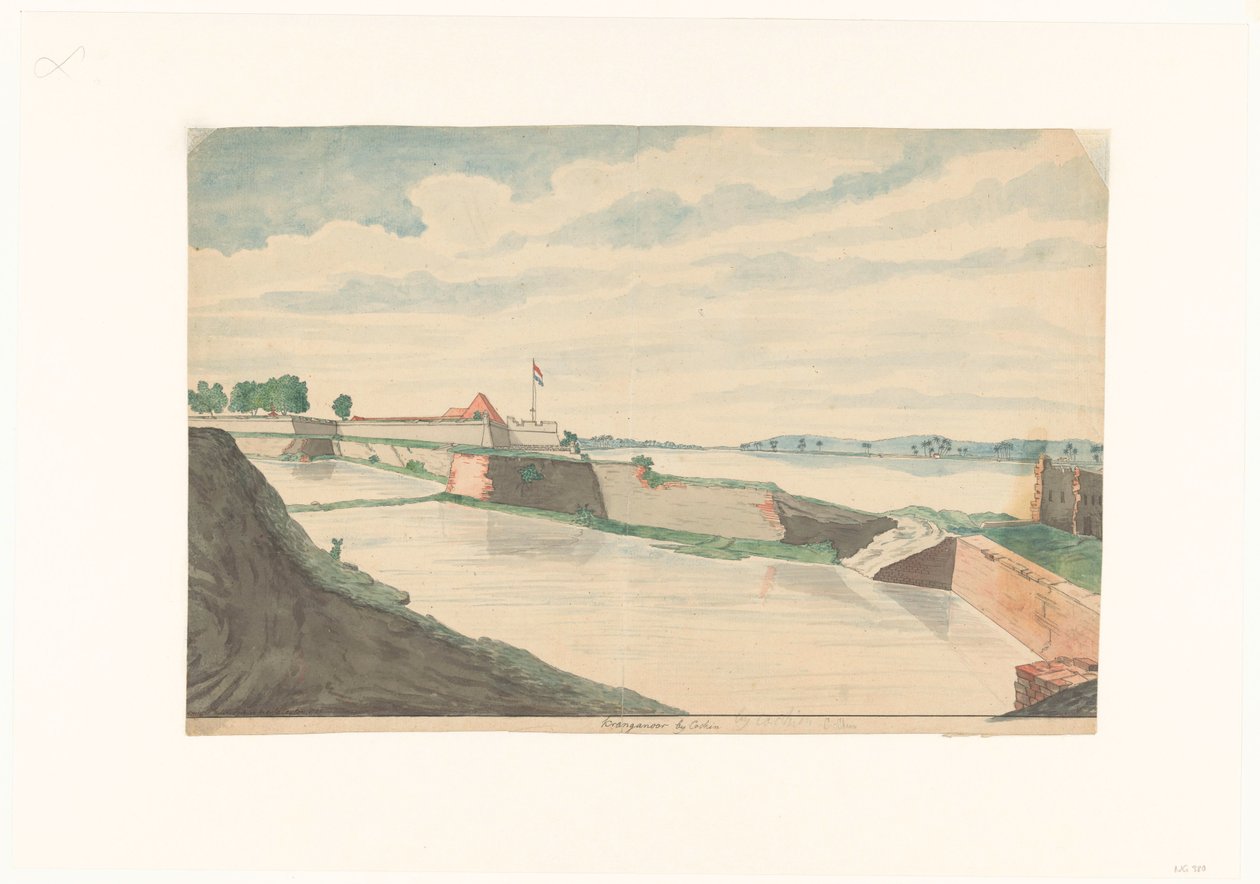 Fort Kranganoor près de Cochin - Jan Brandes (signed by artist)