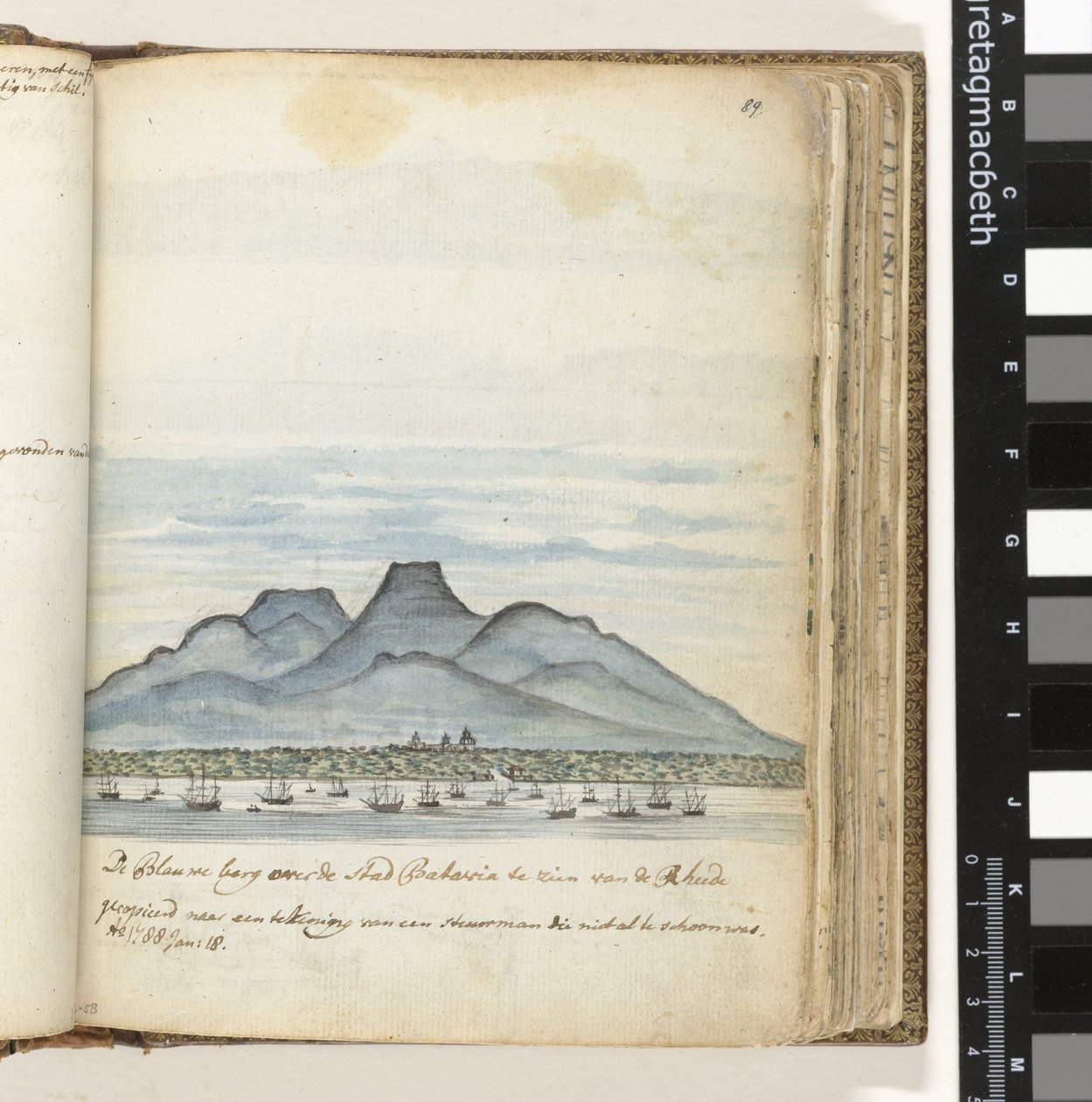 La montagne bleue vue de la ville de Batavia - Jan Brandes
