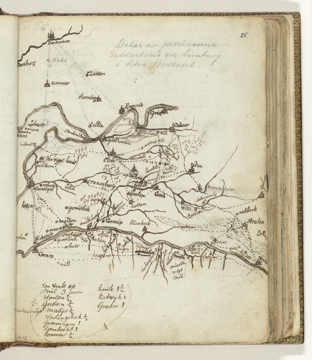 Carte de la région entre Doetinchem et Venlo - Jan Brandes