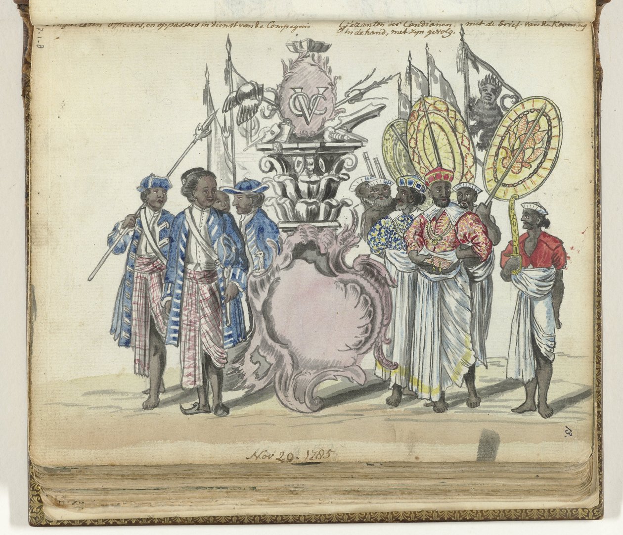 Militaires cinghalais au service de la VOC et envoyés du roi de Kandy - Jan Brandes