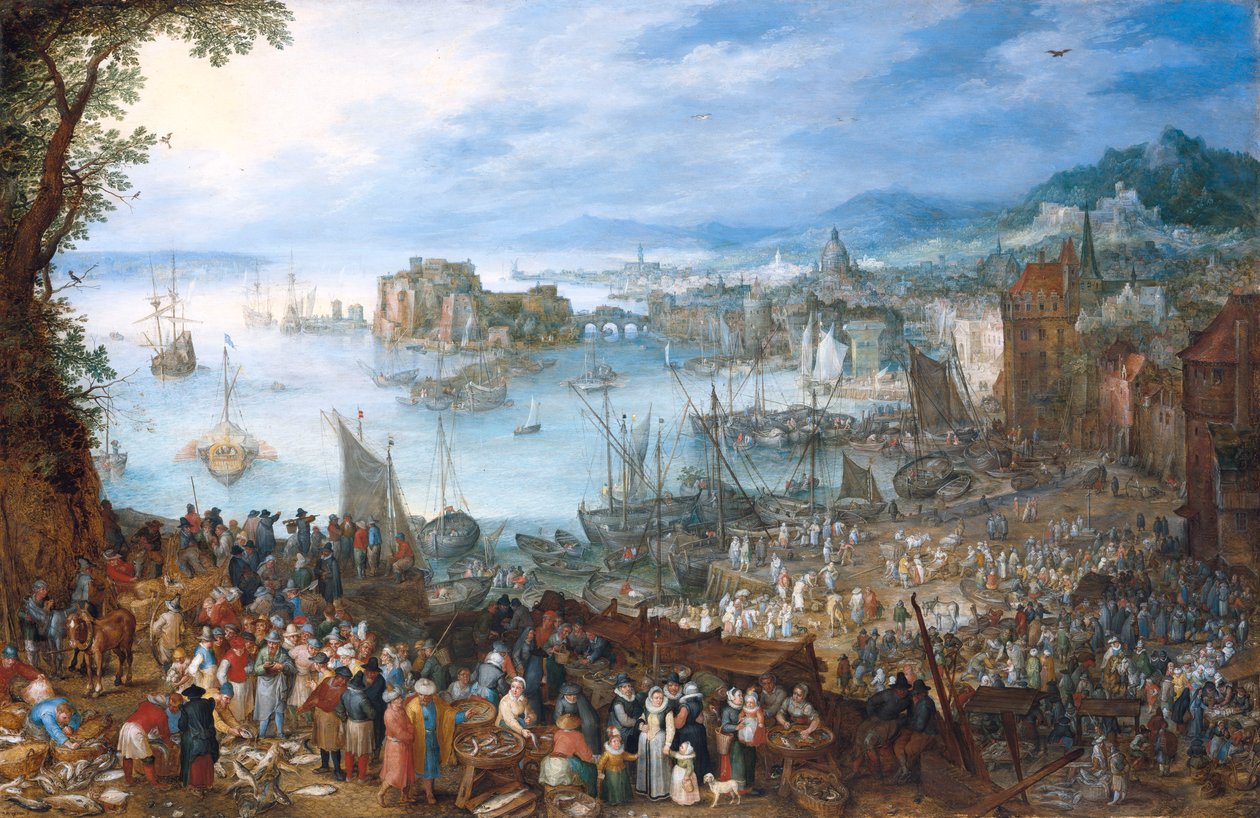 Grand marché aux poissons - Jan Brueghel the Elder
