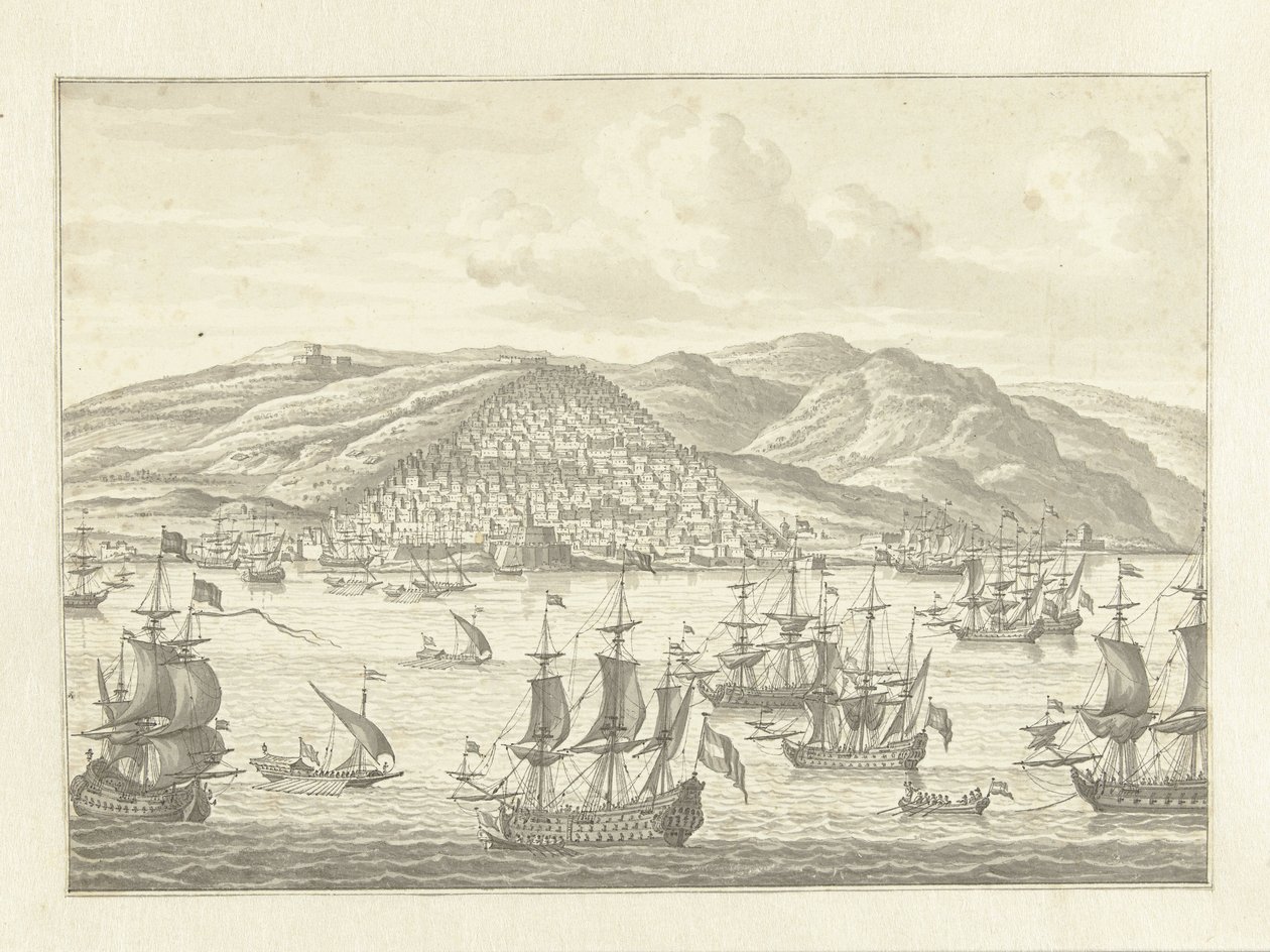La flotte néerlandaise devant la côte d