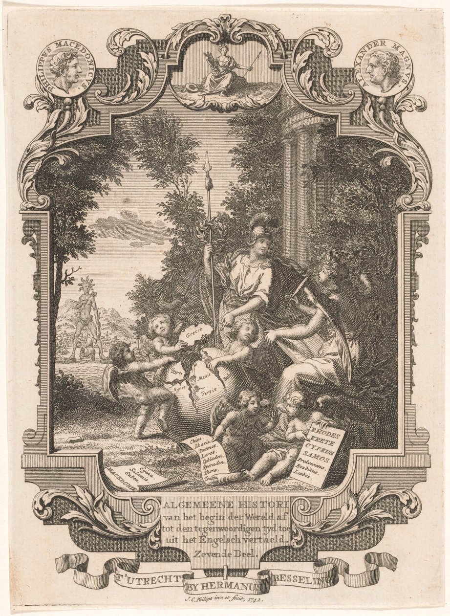 Cartouche avec allégorie sur l