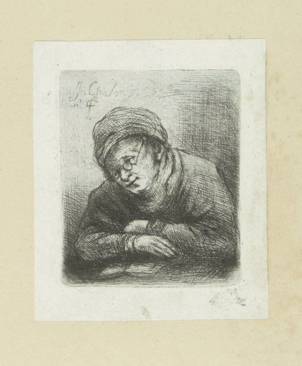 Homme lisant avec des lunettes - Jan Chalon