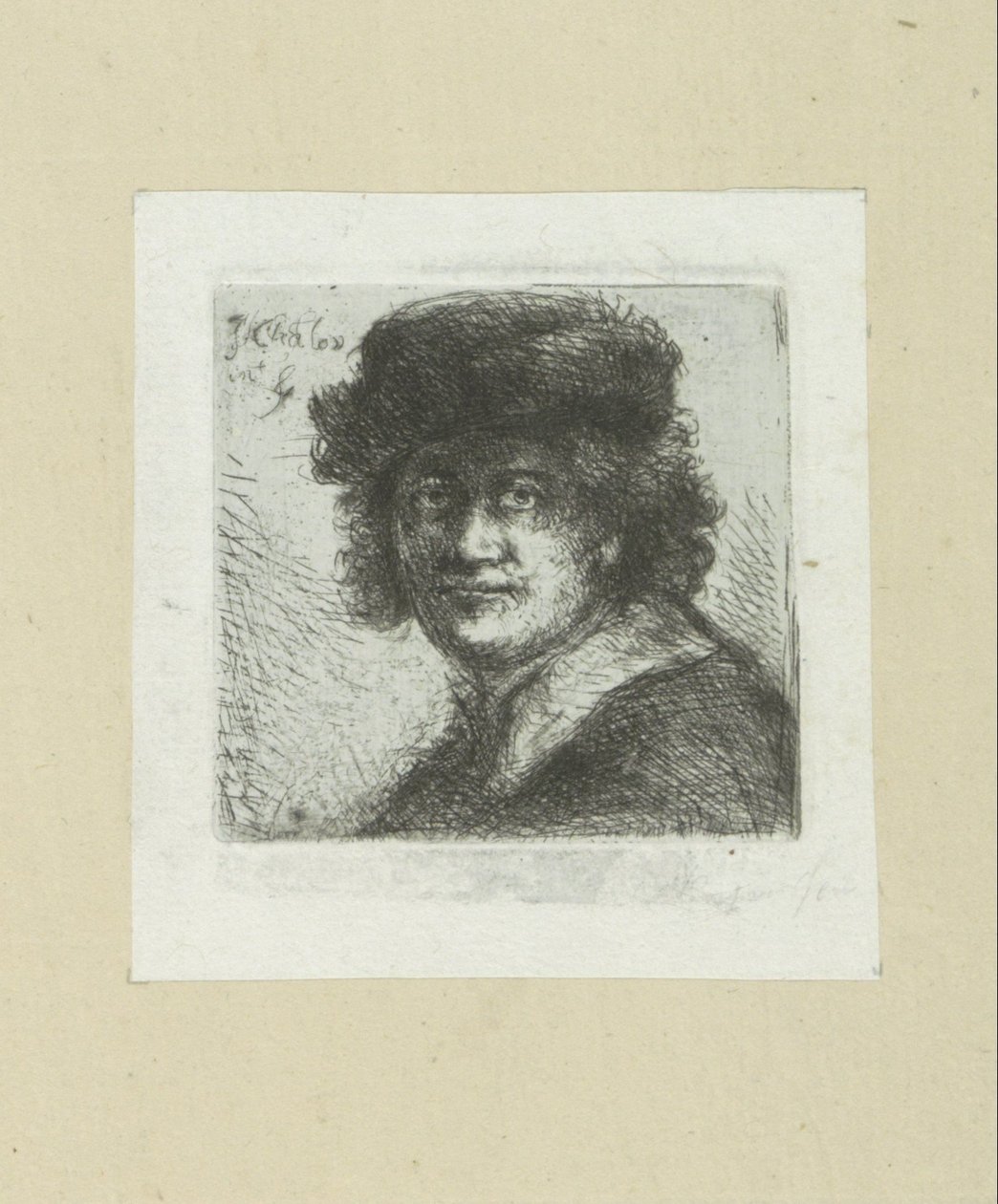 Homme avec chapeau et col plat - Jan Chalon