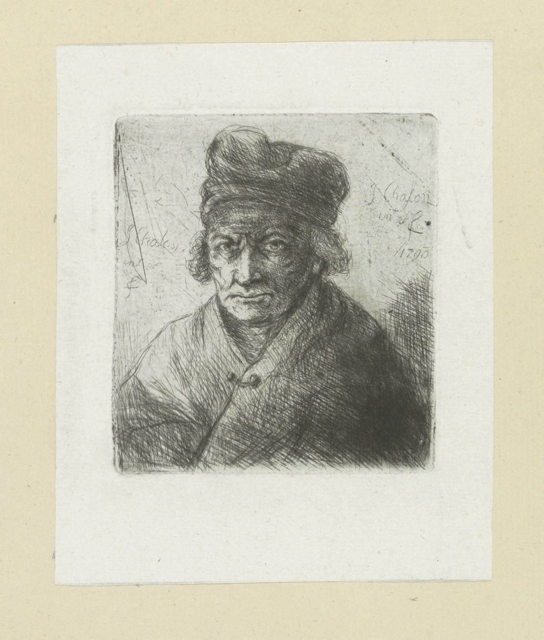 Vieil homme avec un bonnet - Jan Chalon