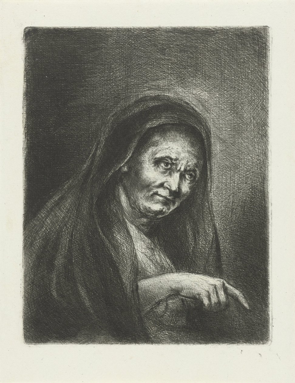 Vieille femme - Jan Chalon