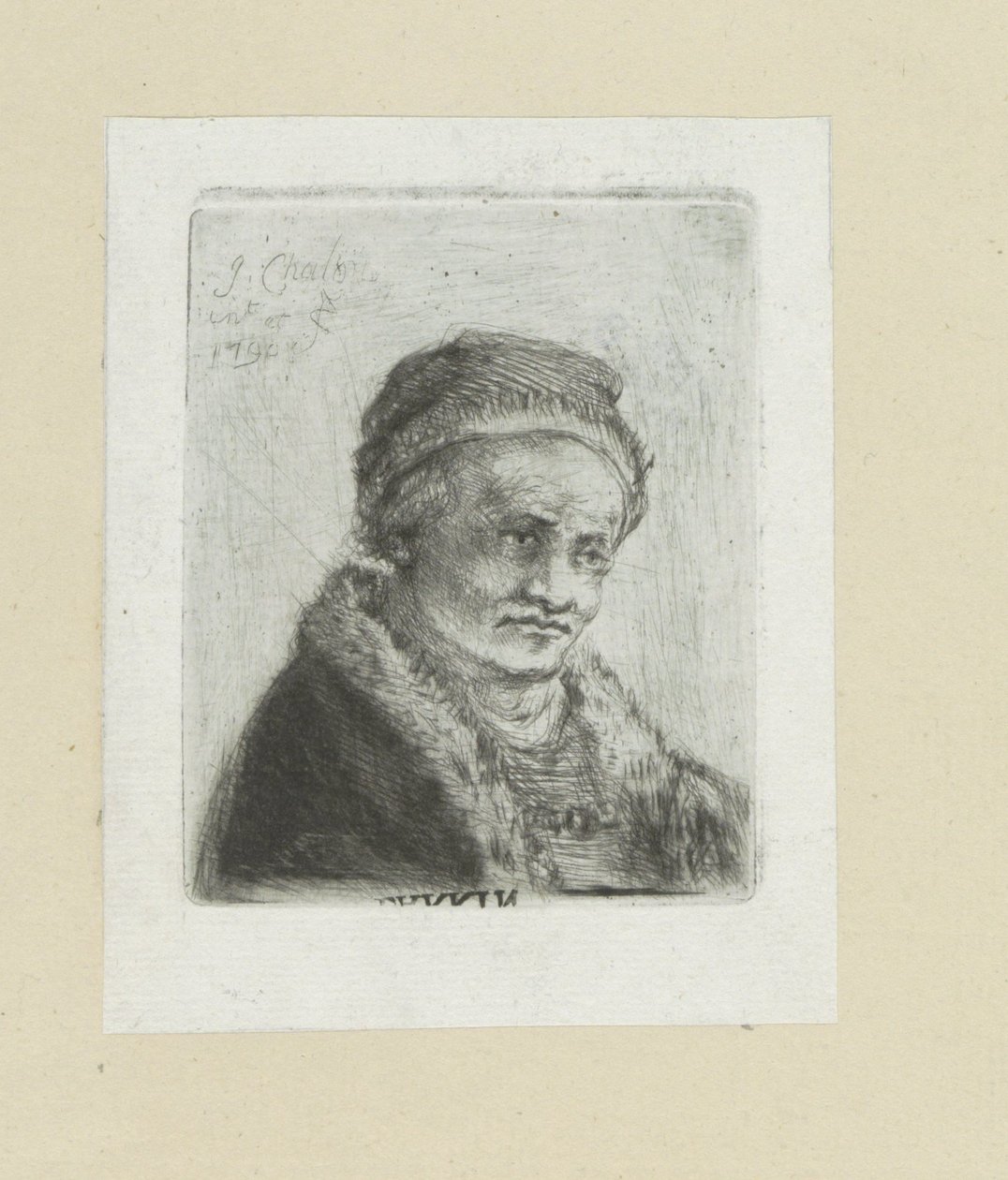 Homme adulte avec col en fourrure - Jan Chalon