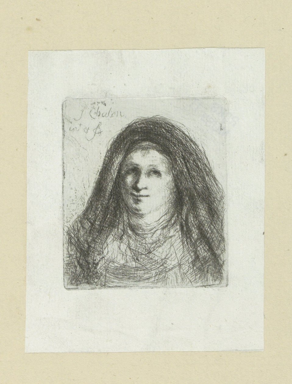 Femme adulte avec un foulard - Jan Chalon