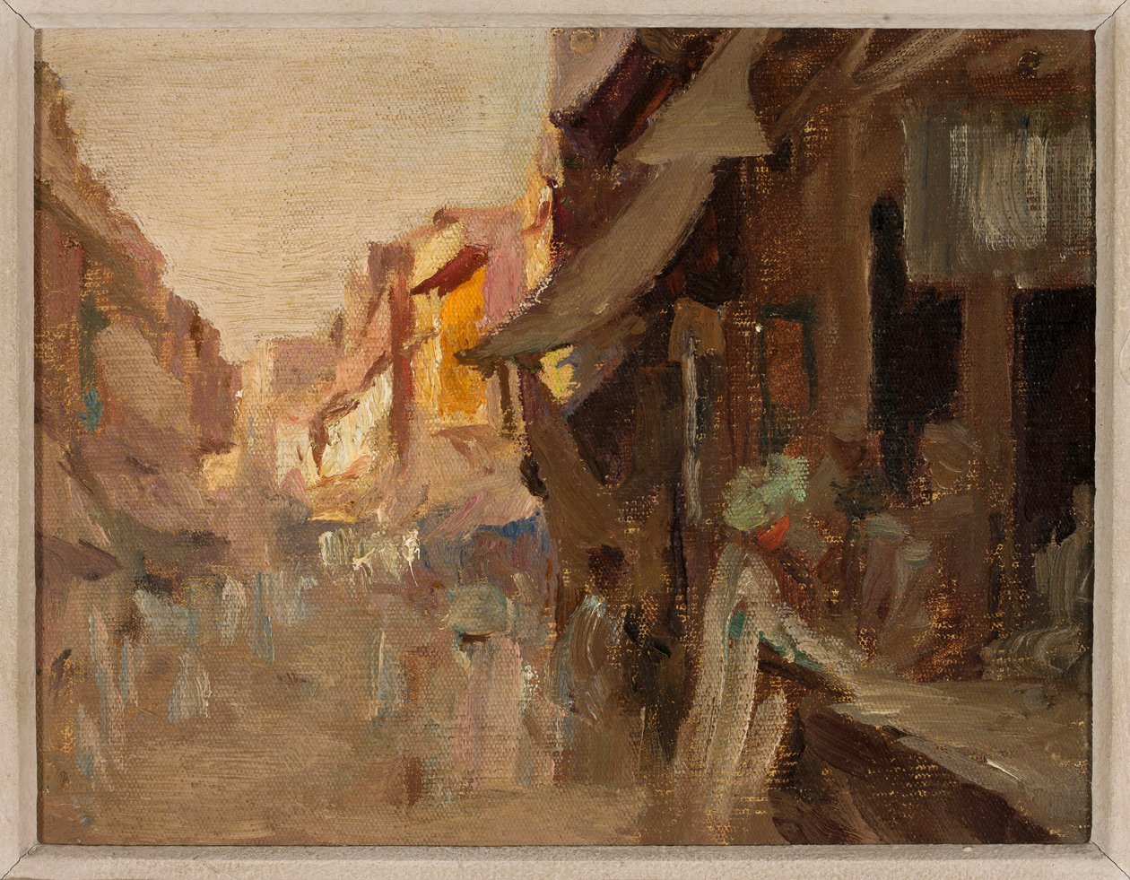 Agra – un marché de rue en soirée. Extrait d
