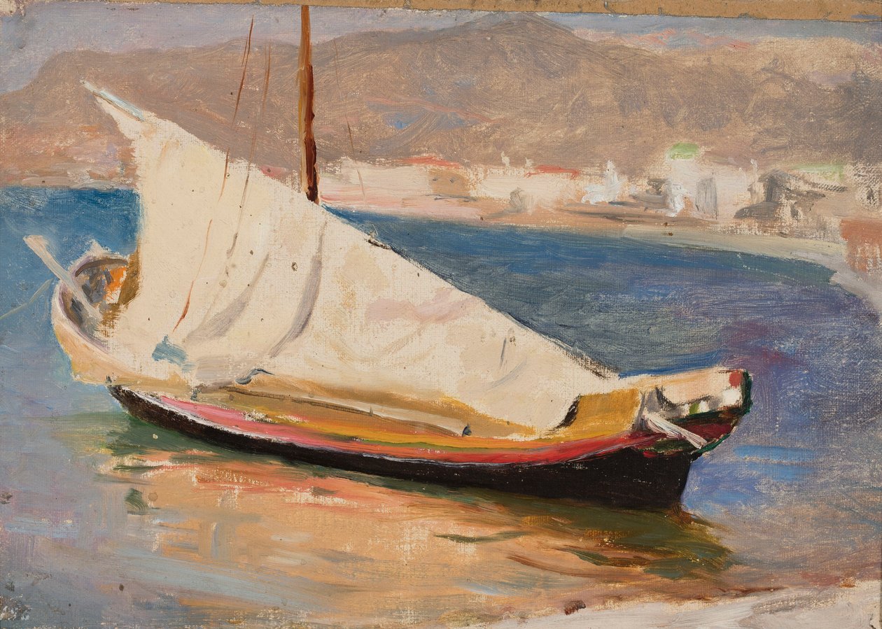 Une barque à voile – Yalta. Extrait d
